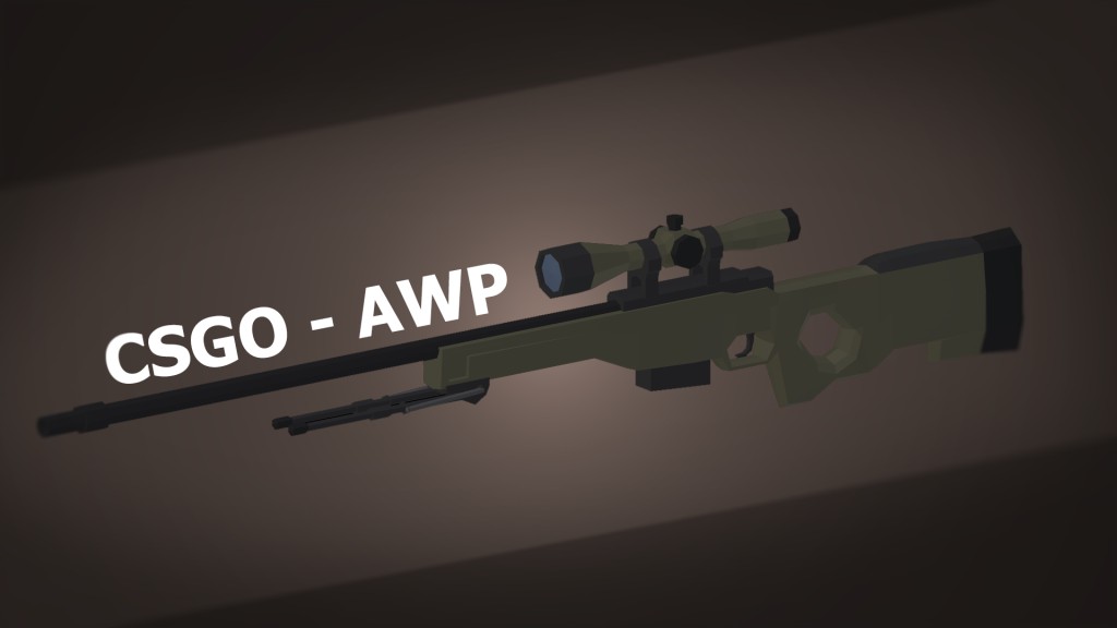 Low Poly CSGO Awp preview image 1